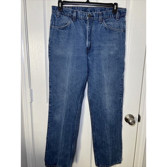 Vintage Levis 519-0217 Orange Tab Straight Medium Wash Blue Jeans Mens 36x32 - Picture 1 of 10